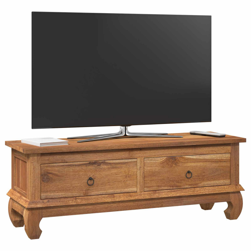 Stół pod telewizor z szufladą Naturalny 110 x 35 x 40 cm
