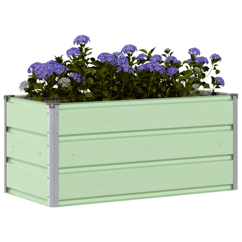 Donica Pastelowa Zieleń 100 x 50 x 45 cm Stal Galwanizowana
