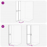 Ściana prysznicowa Walk-In Czarny 70 x 6,5 x 190 cm