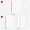 Ściana prysznicowa Walk-In Czarny 80 x 6,5 x 190 cm