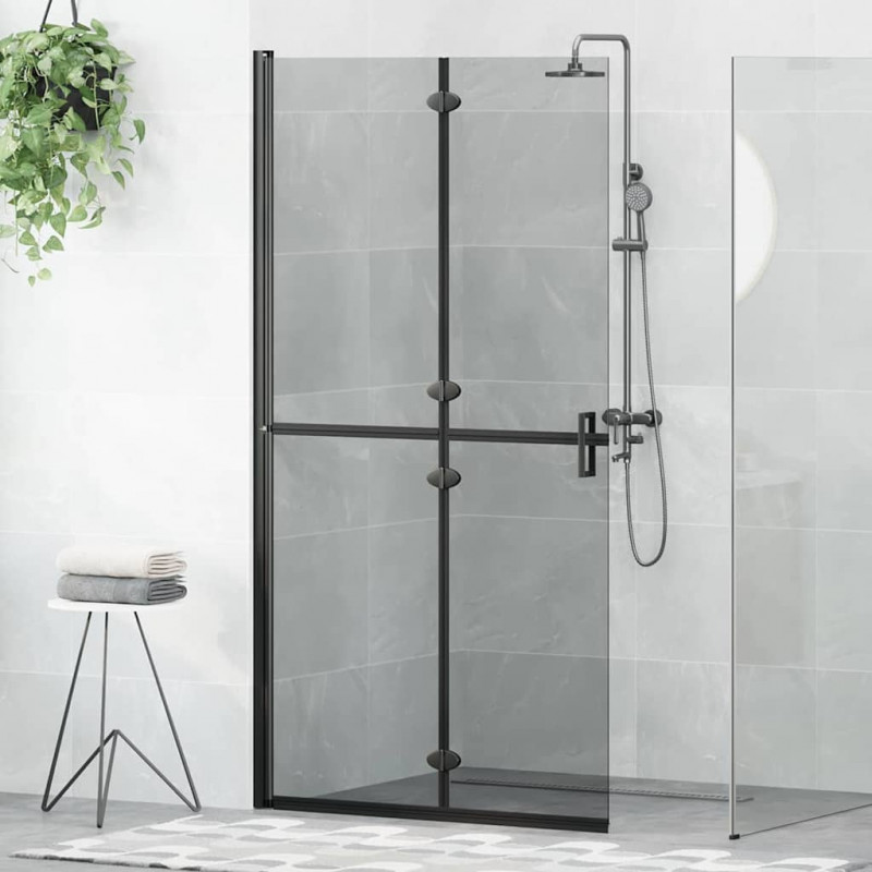 Ściana prysznicowa Walk-In Czarny 100 x 6,5 x 190 cm