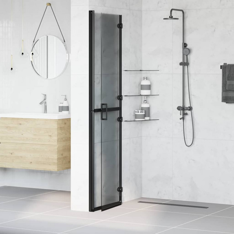 Ściana prysznicowa Walk-In Czarny 100 x 6,5 x 190 cm