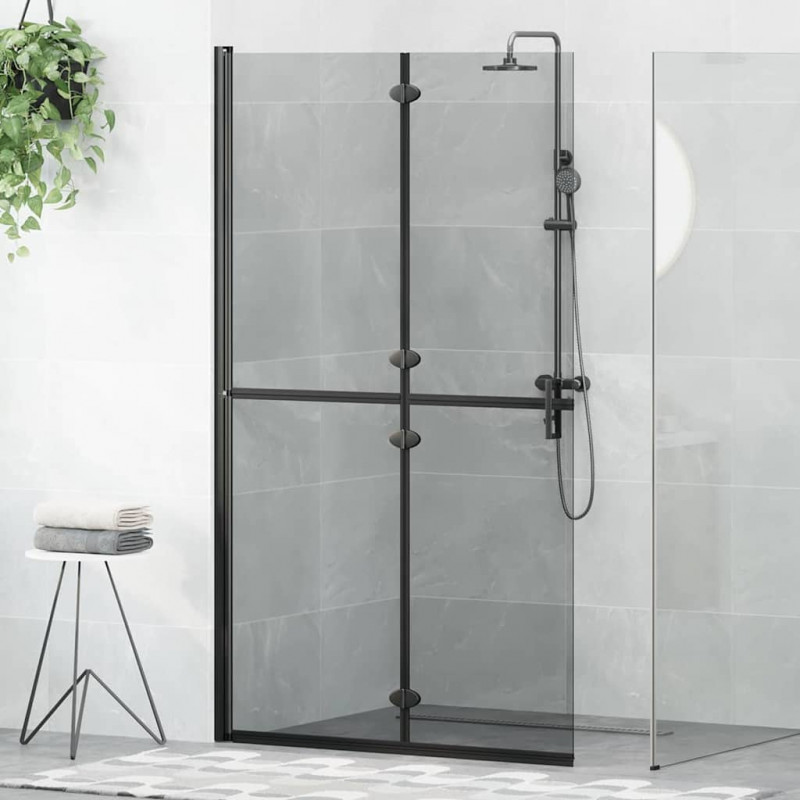 Ściana prysznicowa Walk-In Czarny 110 x 6,5 x 190 cm