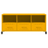 Szafka RTV, musztardowa, 100,5x39x43,5 cm, stal
