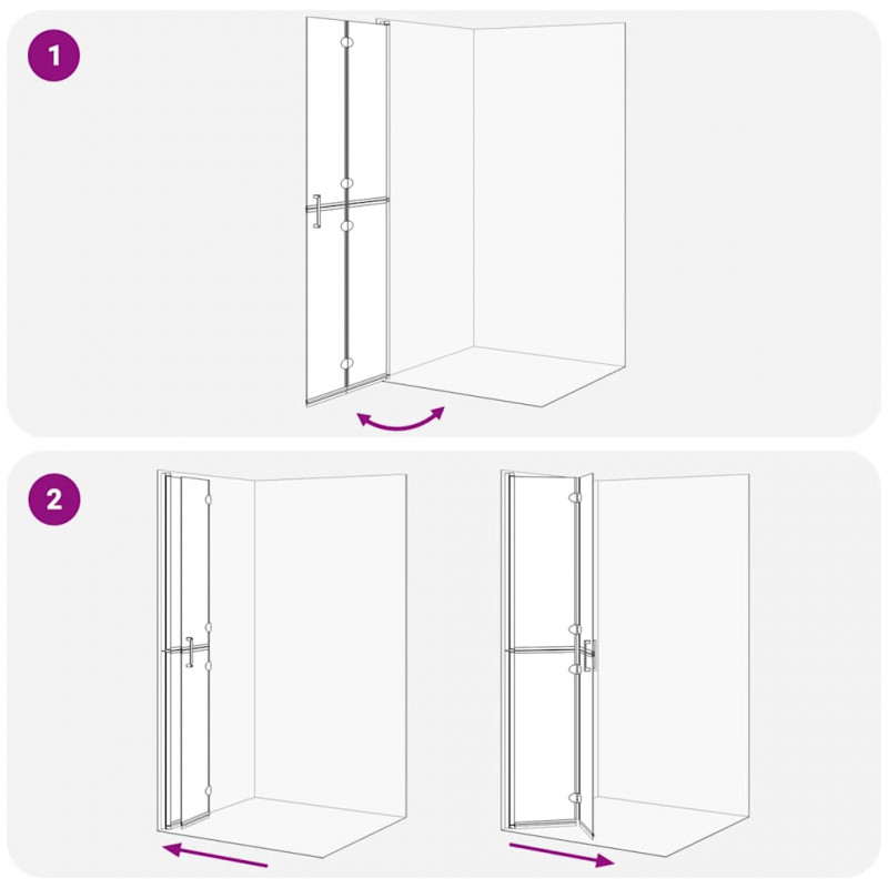 Ściana prysznicowa Walk-In złoty 70 x 6,5 x 190 cm