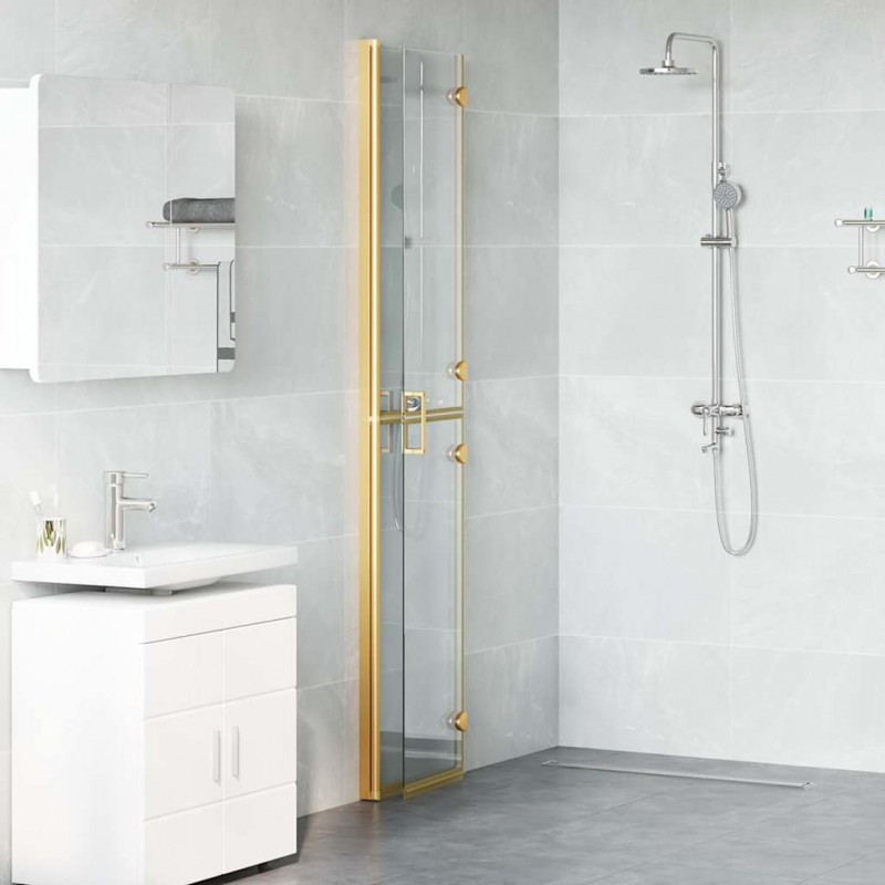 Ściana prysznicowa Walk-In złoty 80 x 6,5 x 190 cm