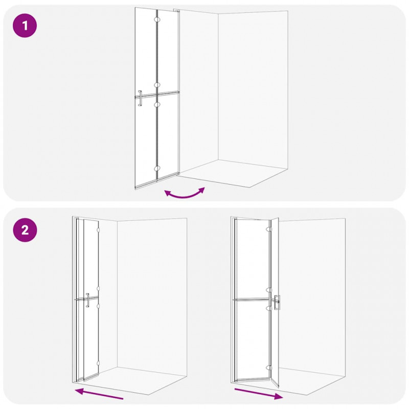 Ściana prysznicowa Walk-In złoty 80 x 6,5 x 190 cm