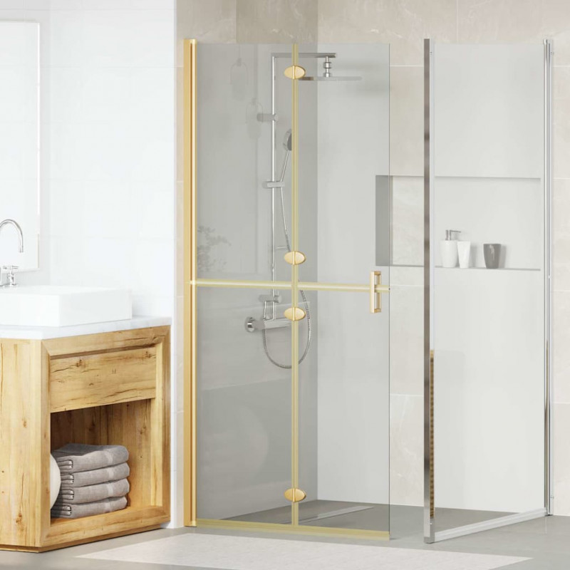 Ściana prysznicowa Walk-In złoty 90 x 6.5 x 190 cm