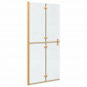 Ściana prysznicowa Walk-In złoty 90 x 6.5 x 190 cm
