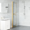 Ściana prysznicowa Walk-In złoty 90 x 6.5 x 190 cm