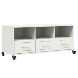 Szafka RTV, biała, 100,5x39x43,5 cm, stal