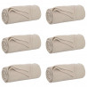 Koce narzutowe 6 pcs Beżowy 270 x 240 cm Polar
