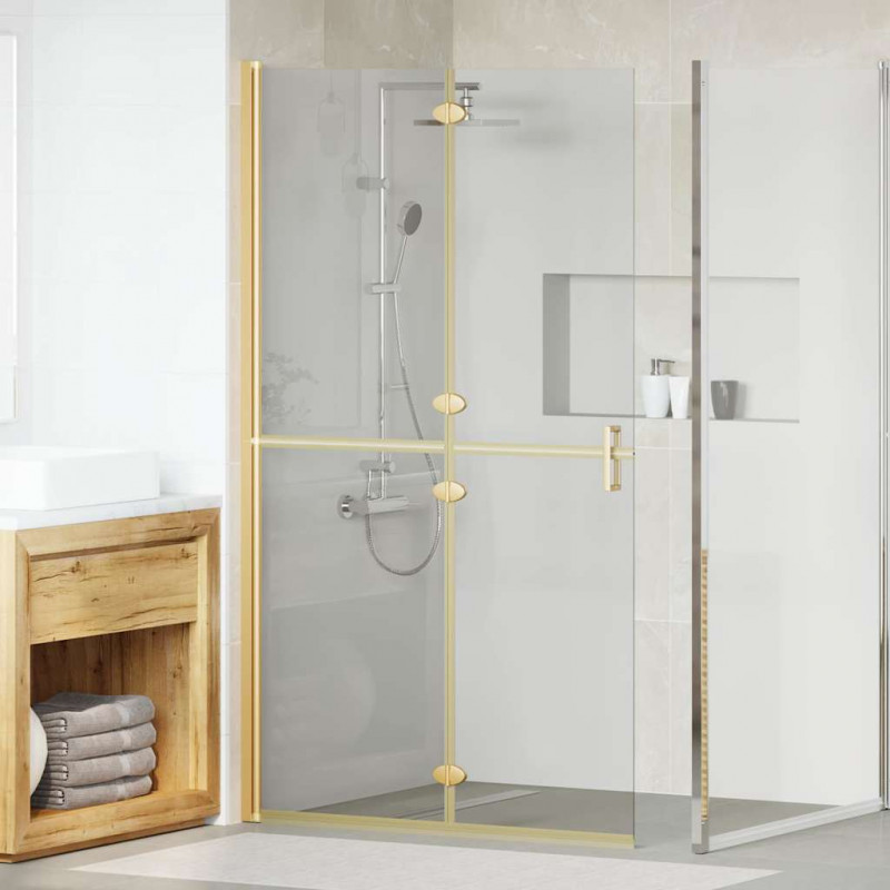 Ściana prysznicowa Walk-In złoty 110 x 6,5 x 190 cm