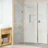 Ściana prysznicowa Walk-In złoty 110 x 6,5 x 190 cm