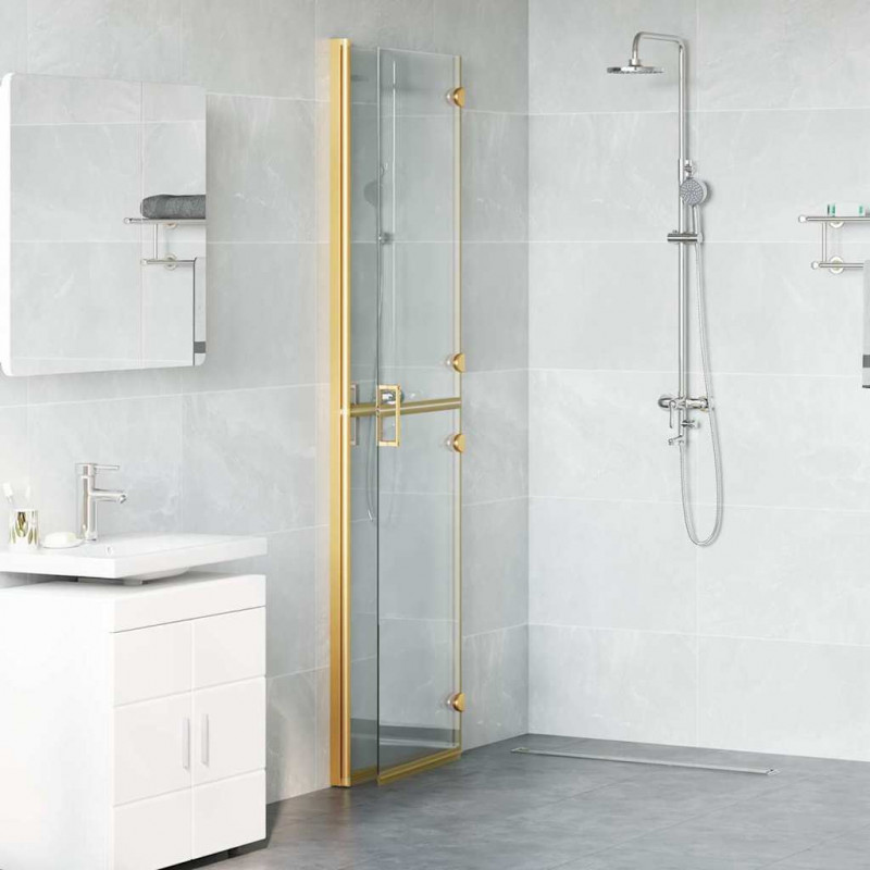 Ściana prysznicowa Walk-In złoty 110 x 6,5 x 190 cm
