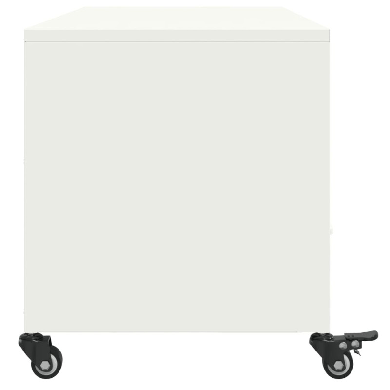 Szafka RTV, biała, 100,5x39x43,5 cm, stal