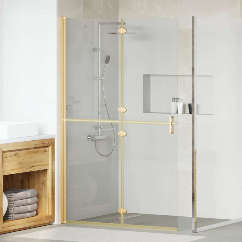 Ściana prysznicowa Walk-In złoty 120 x 6,5 x 190 cm