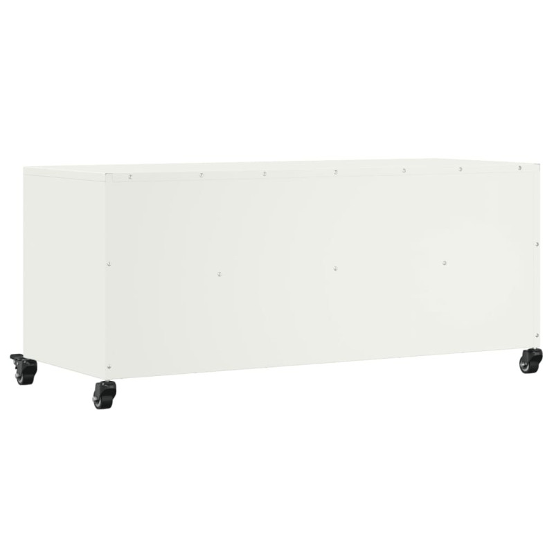 Szafka RTV, biała, 100,5x39x43,5 cm, stal