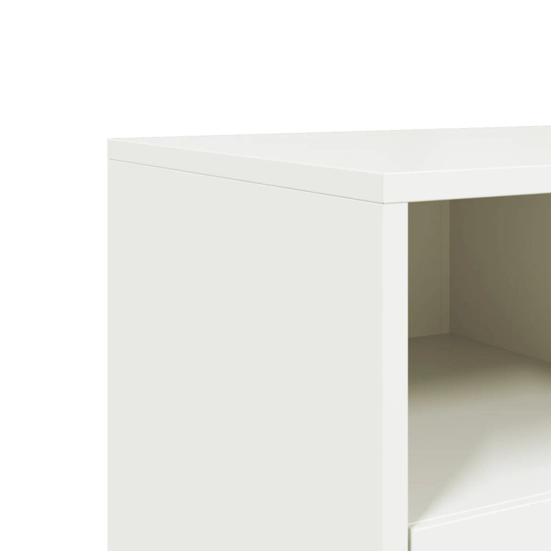 Szafka RTV, biała, 100,5x39x43,5 cm, stal