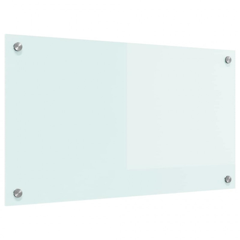 Panel kuchenny Biały 70 x 40 cm szkło hartowane