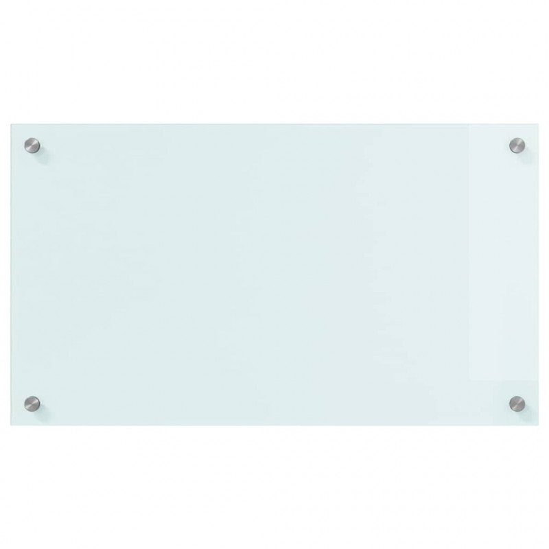 Panel kuchenny Biały 70 x 40 cm szkło hartowane
