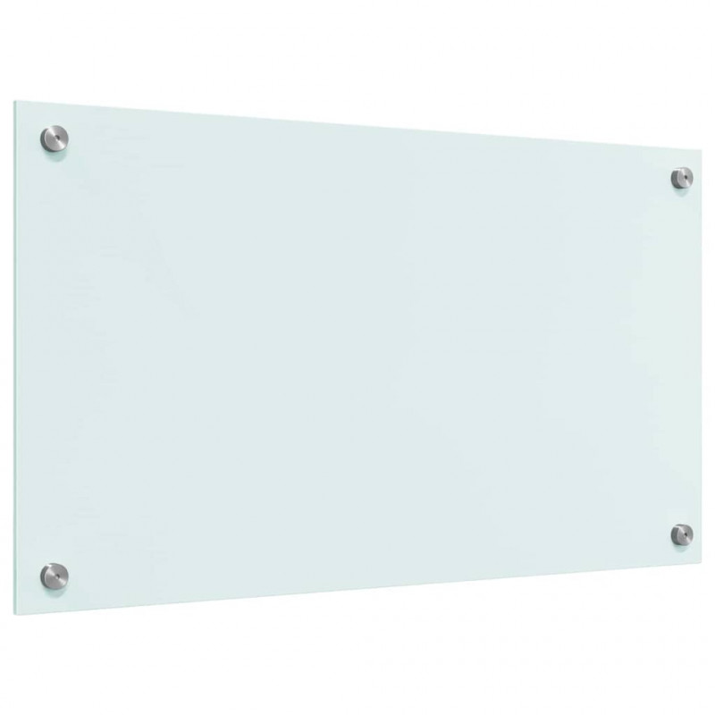 Panel kuchenny Biały 70 x 40 cm szkło hartowane