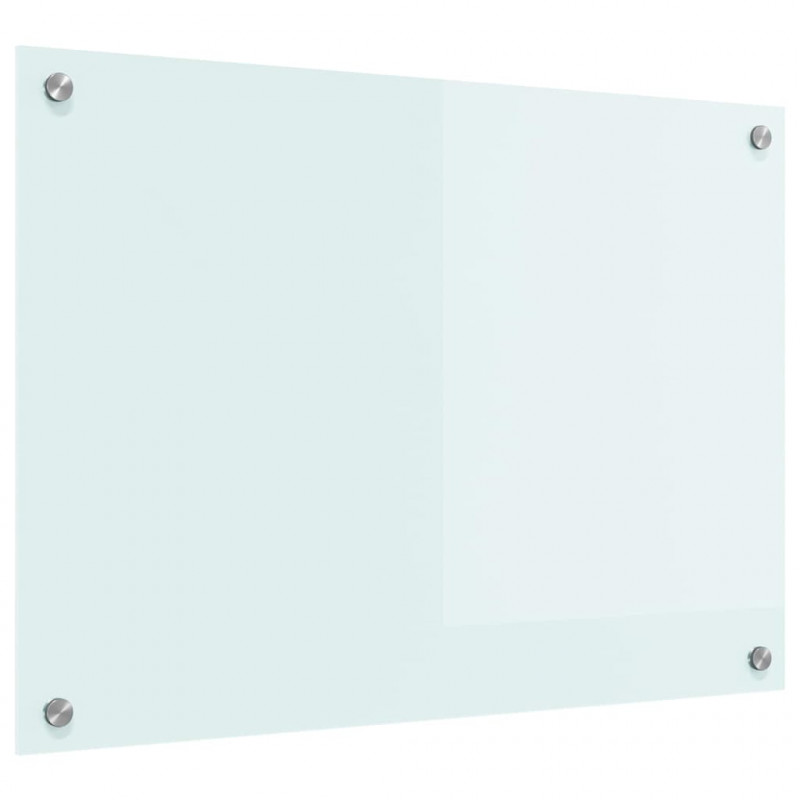Panel kuchenny Biały 70 x 50 cm szkło hartowane