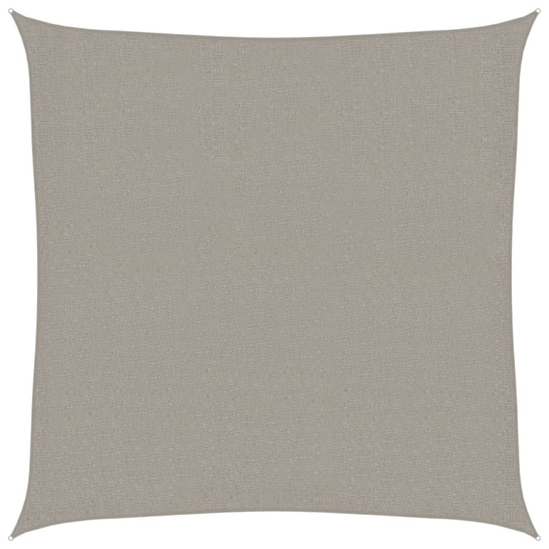 Żagiel przeciwsłoneczny, 160 g/m², jasnoszary, 3x3 m, HDPE