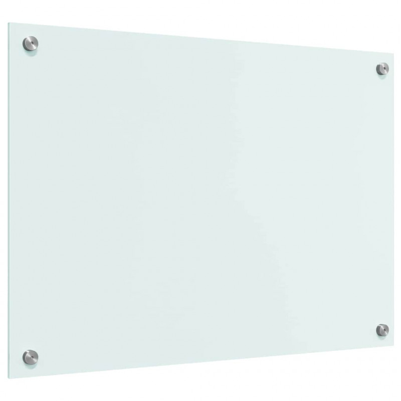 Panel kuchenny Biały 70 x 50 cm szkło hartowane