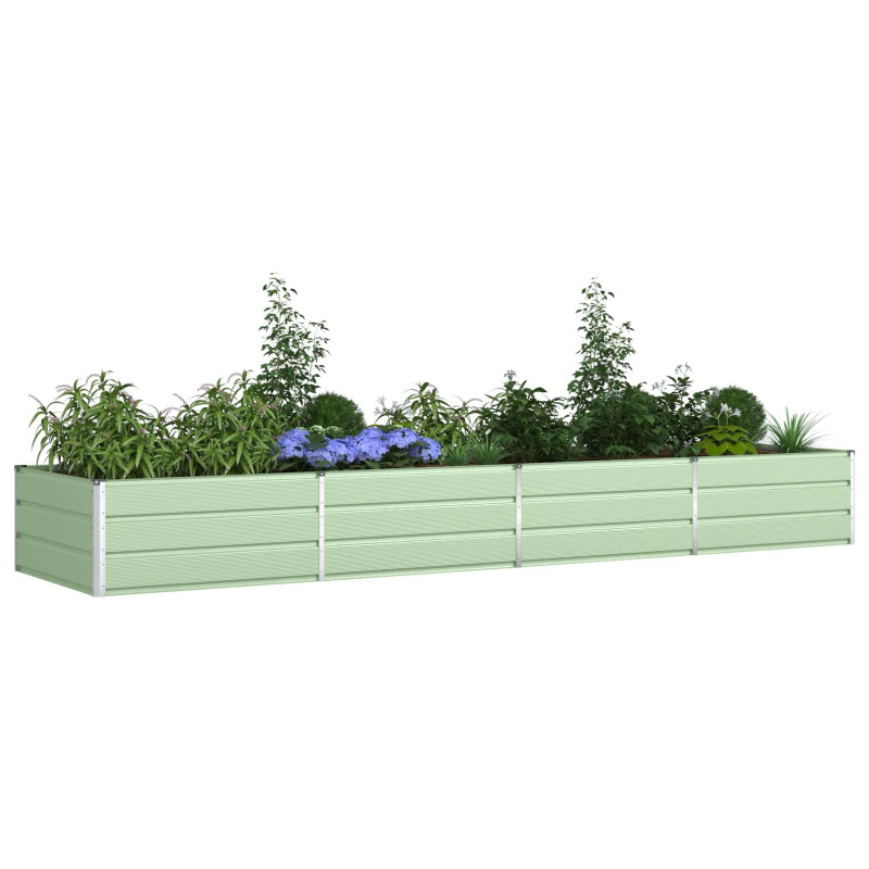 Donica Pastelowa Zieleń 385 x 100 x 45 cm Stal Galwanizowana