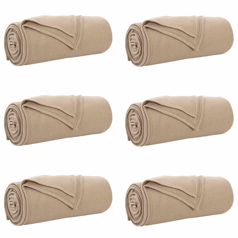 Koce narzutowe 6 pcs Camel 270 x 240 cm Polar