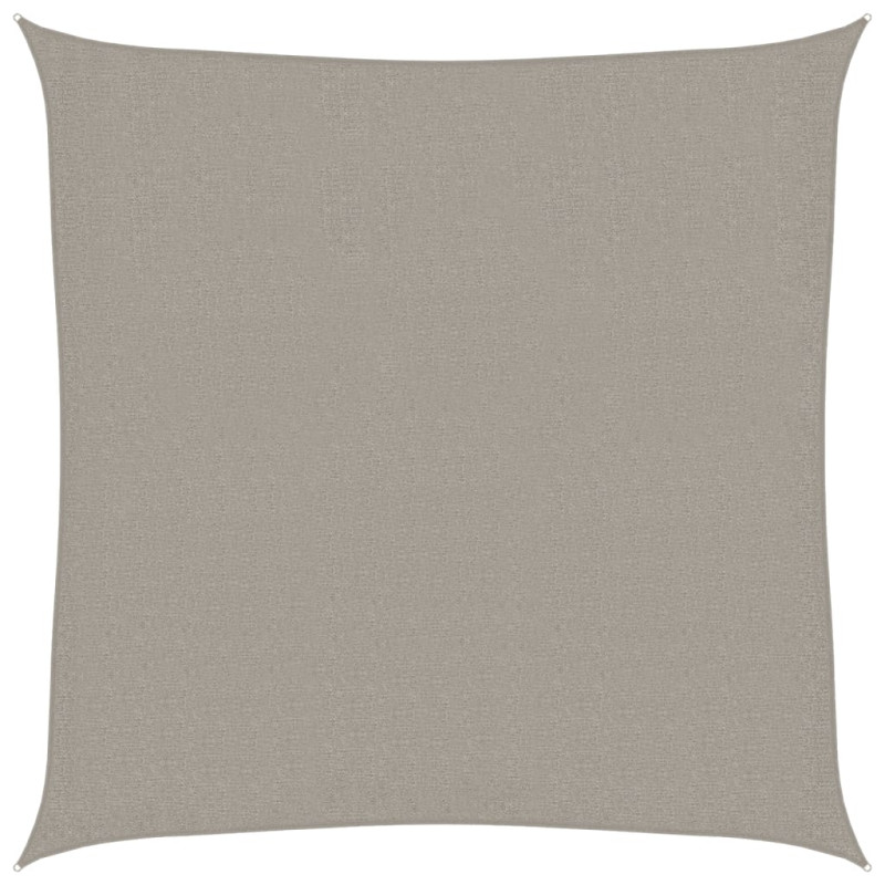 Żagiel przeciwsłoneczny, 160 g/m², jasnoszary, 2x2 m, HDPE