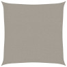 Żagiel przeciwsłoneczny, 160 g/m², jasnoszary, 2x2 m, HDPE