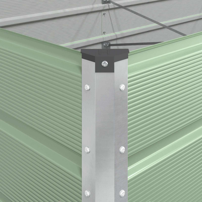 Donica Pastelowa Zieleń 480 x 100 x 45 cm Stal Galwanizowana