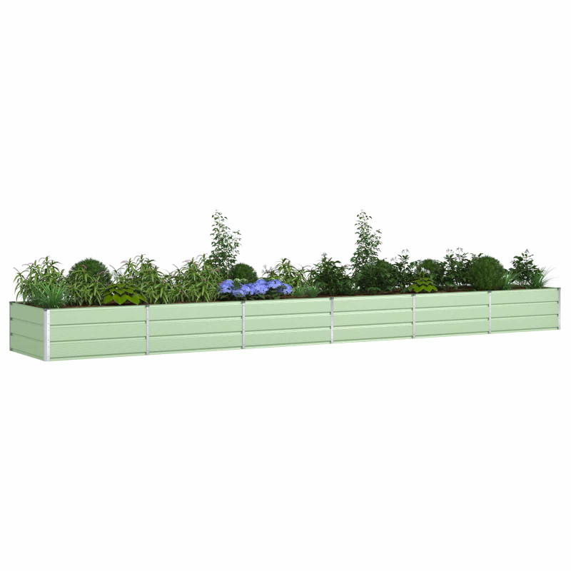 Donica Pastelowa Zieleń 580 x 100 x 45 cm Stal Galwanizowana