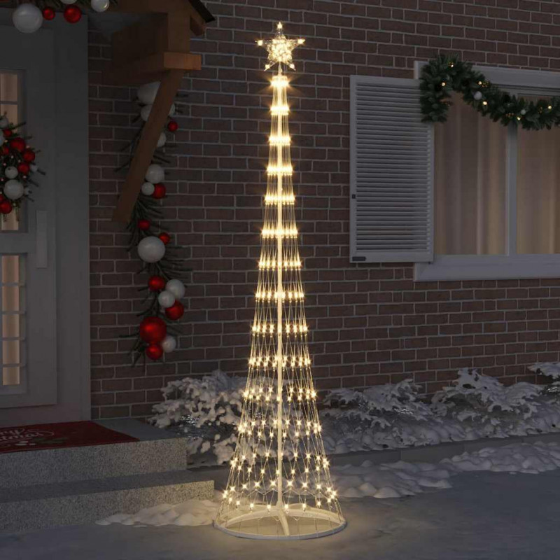 Choinka świąteczna LED Ciepła biel 70 x 70 x 250 cm Metal