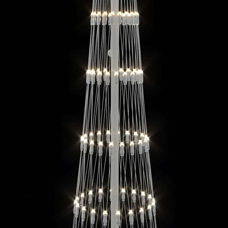 Choinka świąteczna LED Ciepła biel 70 x 70 x 250 cm Metal