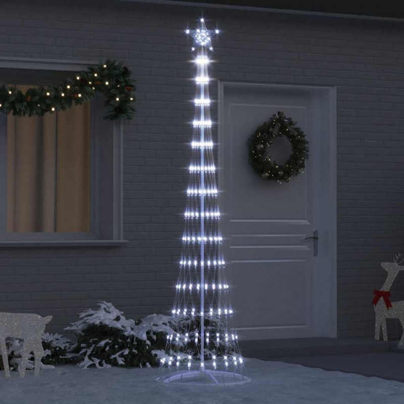 Choinka świąteczna LED Chłodna biel 70 x 70 x 250 cm Metal