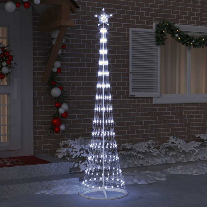 Choinka świąteczna LED Chłodna biel 70 x 70 x 250 cm Metal
