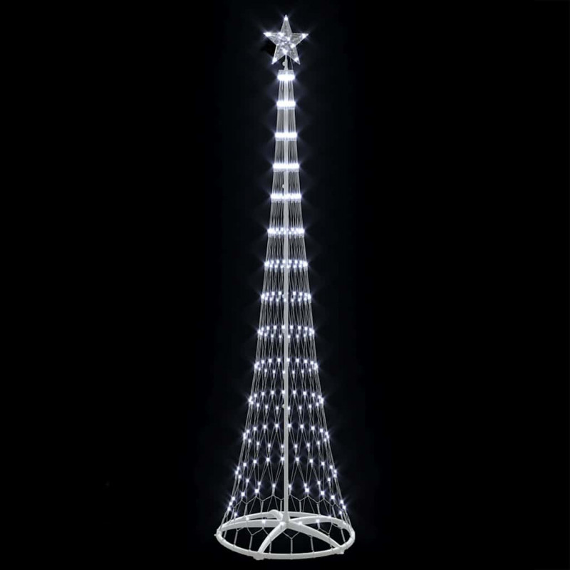 Choinka świąteczna LED Chłodna biel 70 x 70 x 250 cm Metal