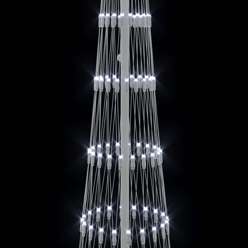 Choinka świąteczna LED Chłodna biel 70 x 70 x 250 cm Metal