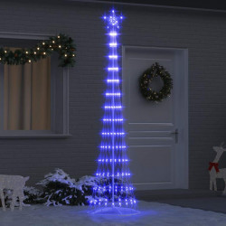 Choinka świąteczna LED Niebieski 70 x 70 x 250 cm Metal