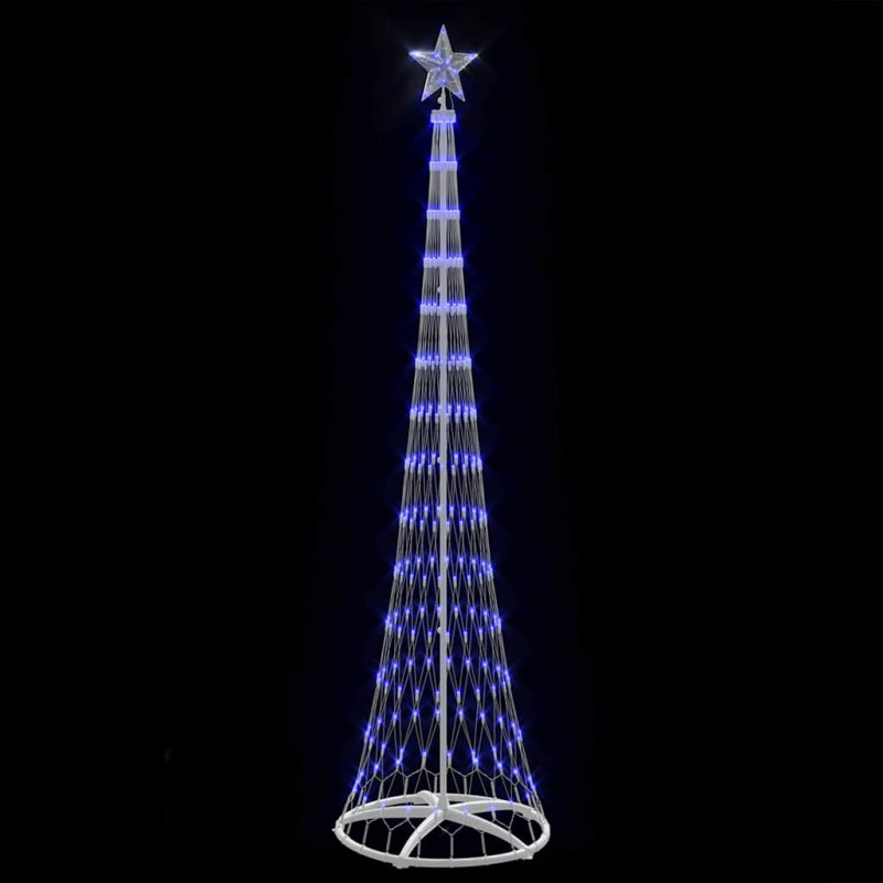 Choinka świąteczna LED Niebieski 70 x 70 x 250 cm Metal
