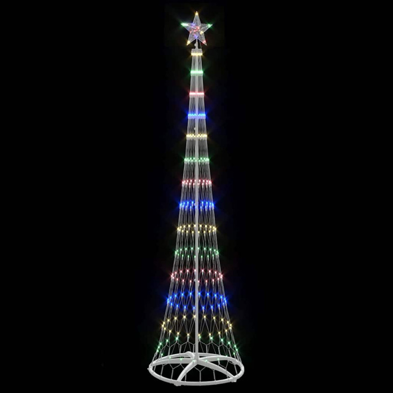 Choinka świąteczna LED Wielokolorowe 70 x 70 x 250 cm Metal