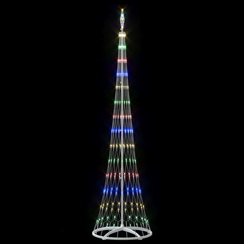 Choinka świąteczna LED Wielokolorowe 70 x 70 x 250 cm Metal