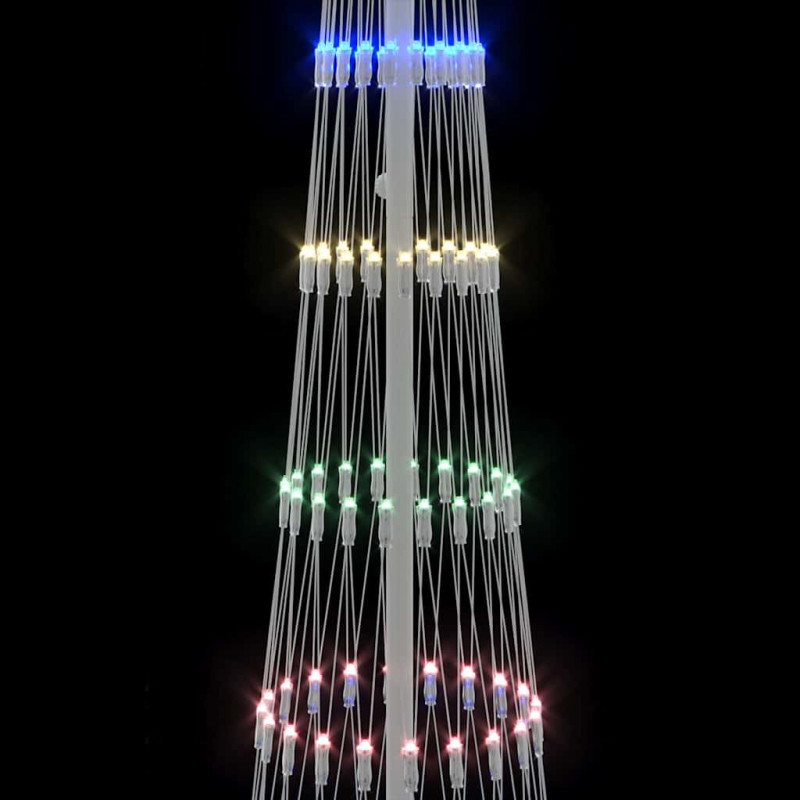 Choinka świąteczna LED Wielokolorowe 70 x 70 x 250 cm Metal