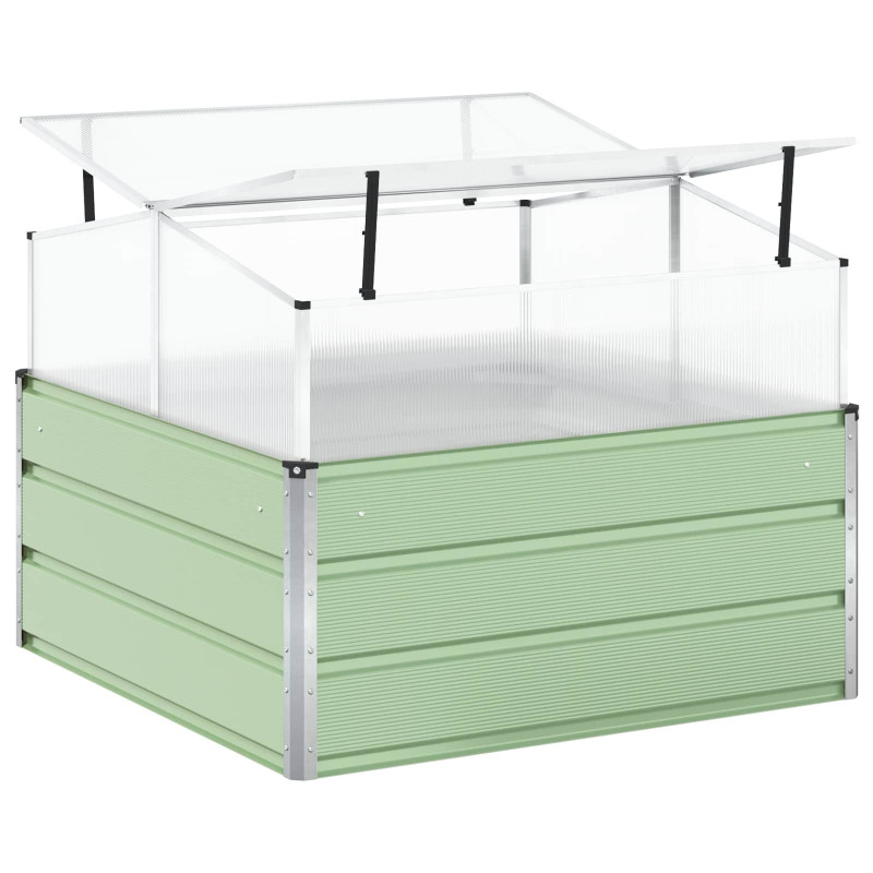 Donica Pastelowa Zieleń 100 x 100 x 77 cm Stal Galwanizowana