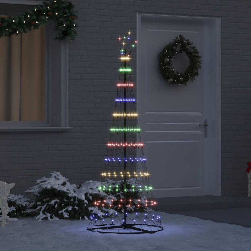 Choinka świąteczna LED z podstawą Wielokolorowe 184.5 cm Metal