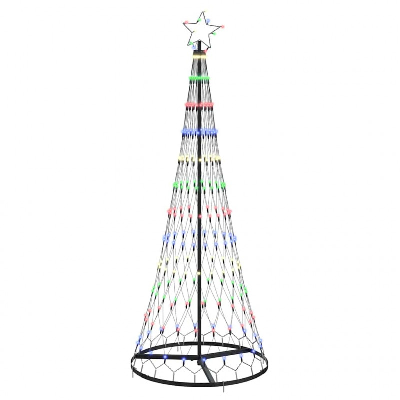 Choinka świąteczna LED z podstawą Wielokolorowe 184.5 cm Metal