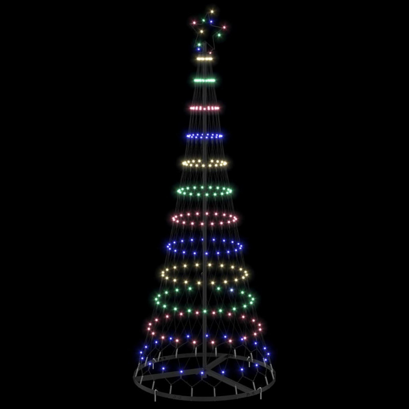 Choinka świąteczna LED z podstawą Wielokolorowe 184.5 cm Metal